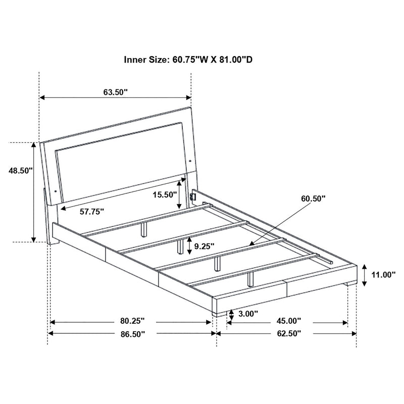 Felicity Panel Bed with LED Lighting
