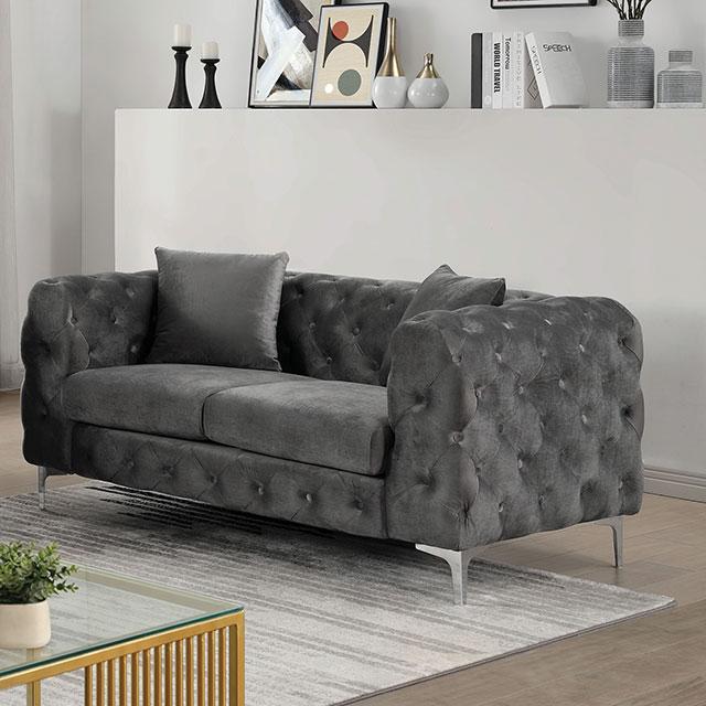 SAPPHIRA Loveseat, Dark Gray