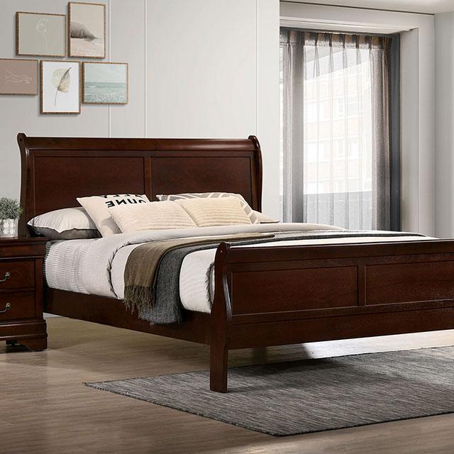LOUIS PHILIPPE Twin Bed, Cherry