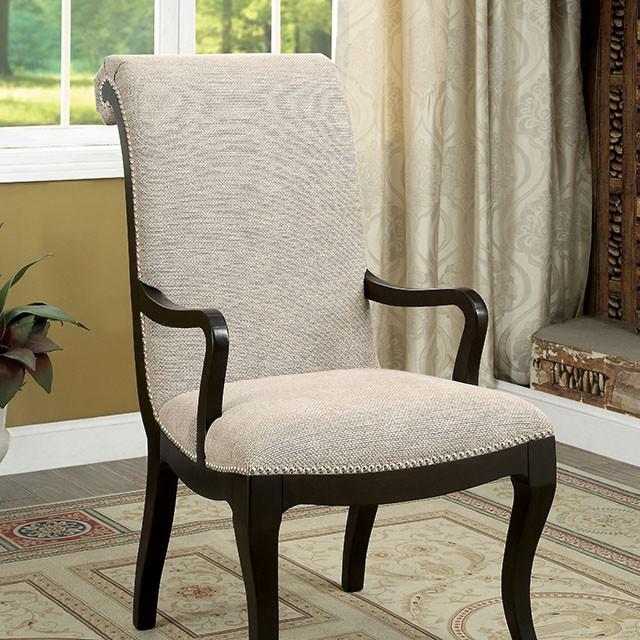 Ornette Espresso Arm Chair (2/CTN)