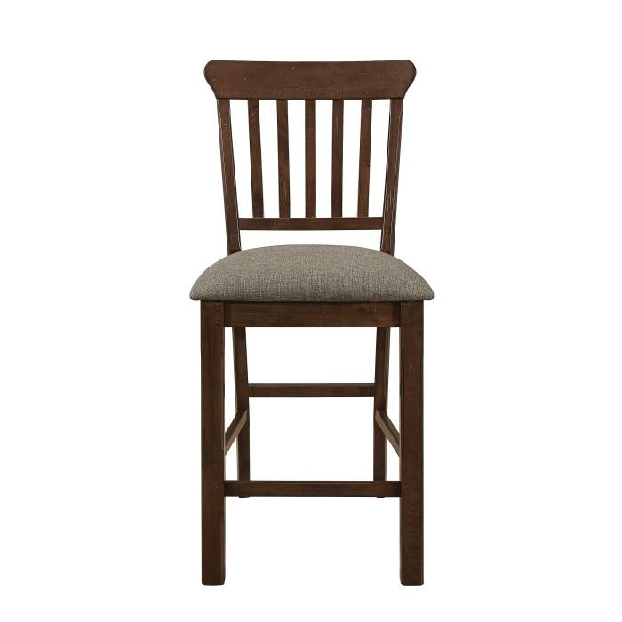 Schleiger Counter Height Chair in Dark Brown (Set of 2)
