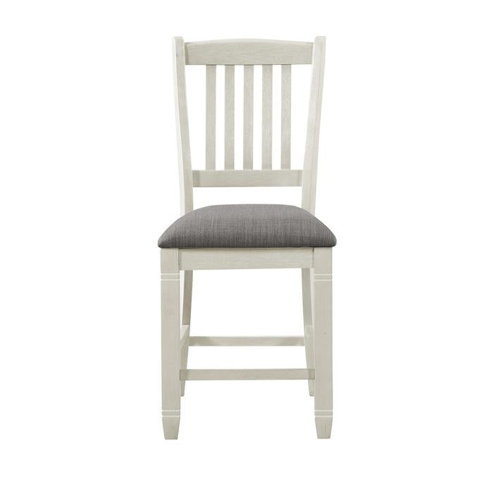Granby Counter Height Chair in White & Brown (Set of 2)