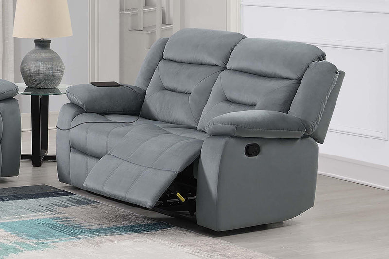 Taiyus Recliner Loveseat in Dark Gray